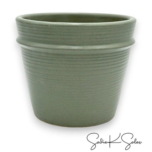 Studio‎ McGee 7x8 Earthenware Tabletop Planter Gray Green - Threshold - Picture 5 of 7
